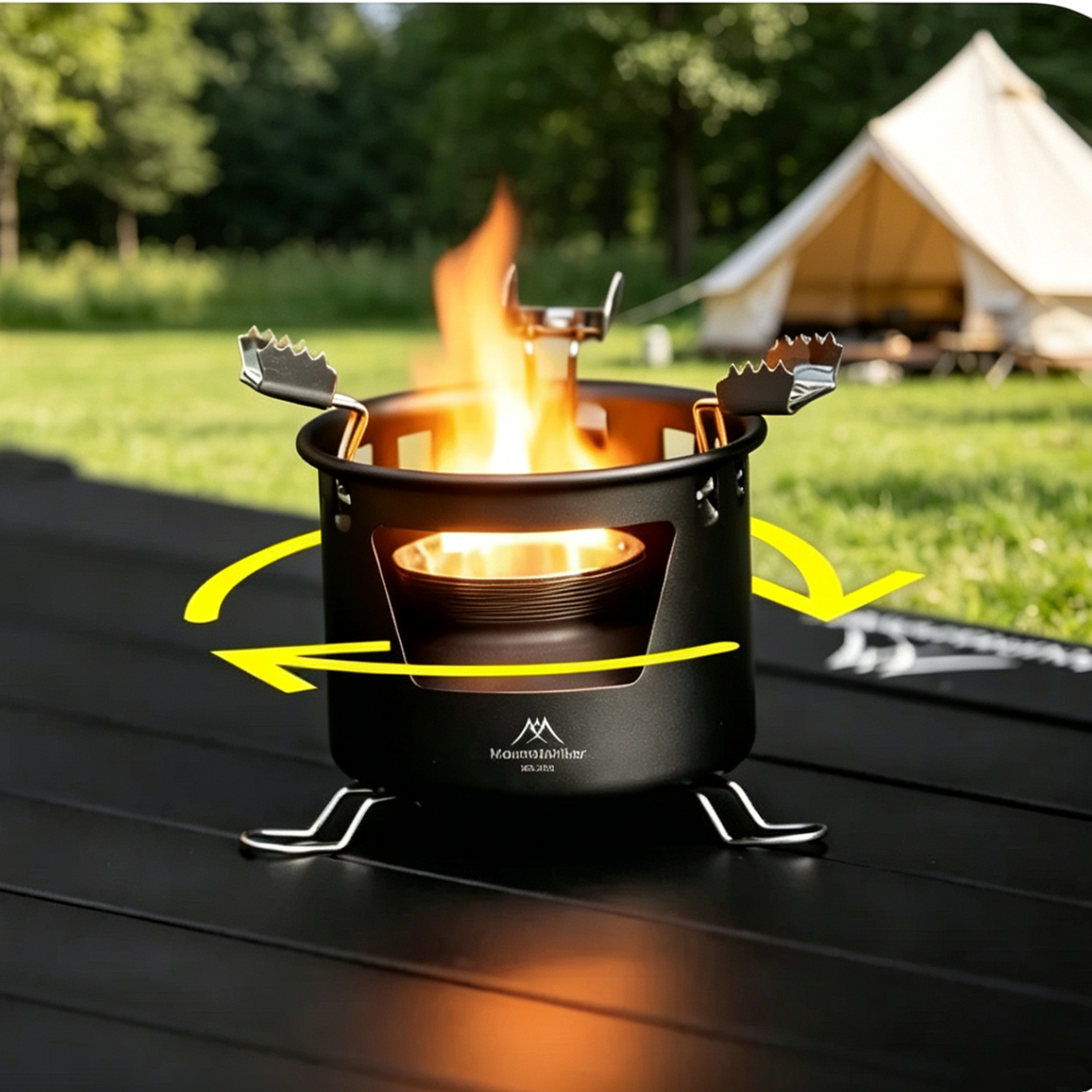 Camping Cooking And Dining Set - Mountainhiker Outdoor Camping Alcohol Stove Liquid
