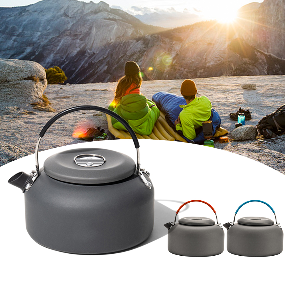 Camping Cooking Utilities - 0.8L/1.4L Outdoor Lightweight Aluminum Teapot Kettle