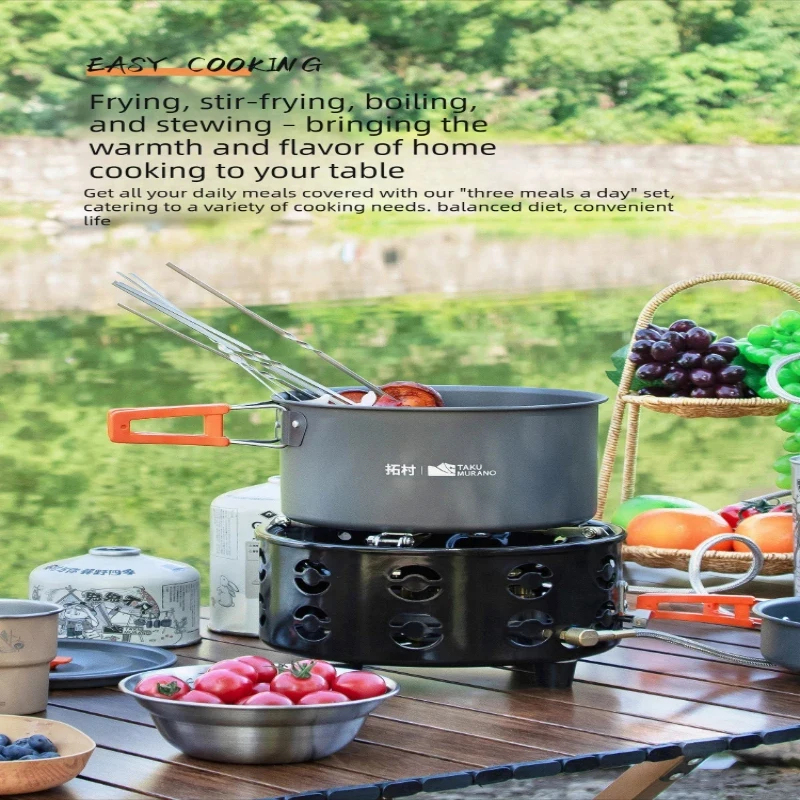 Camping Cooking And Dining Set - Camping Cookware Set Outdoor Pot Tableware