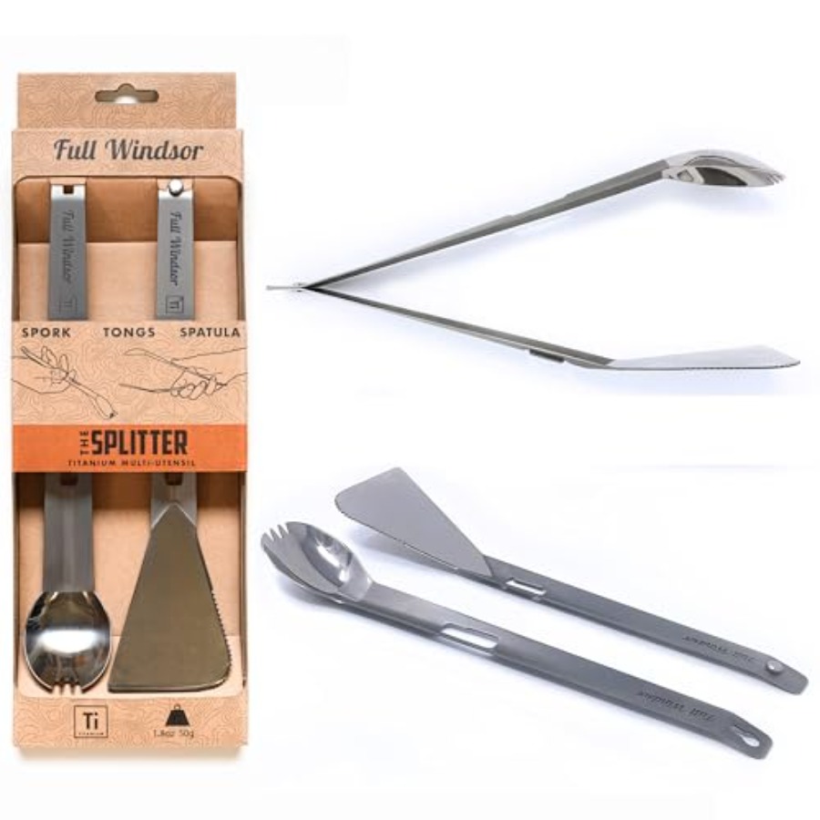 Camp Spork Set - - The Splitter Titanium Multi-Utensil Set