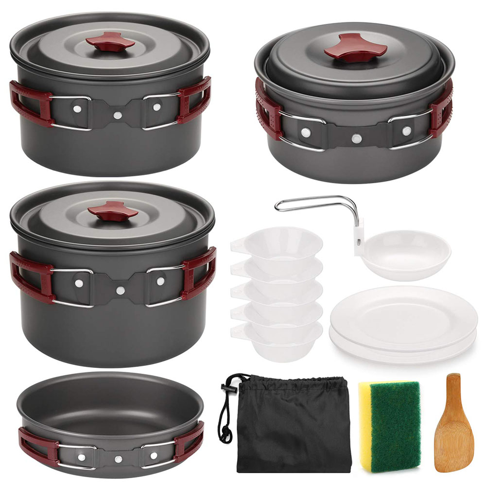Camping Cooking Griddle - Outdoor Camping Cookware Kit Non Stick