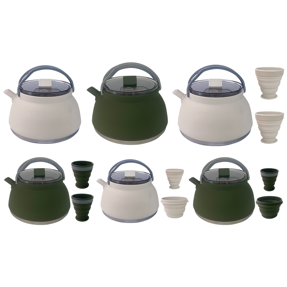 Outdoor Folding Silicone Kettl - Camping Cooking Handle avis et prix