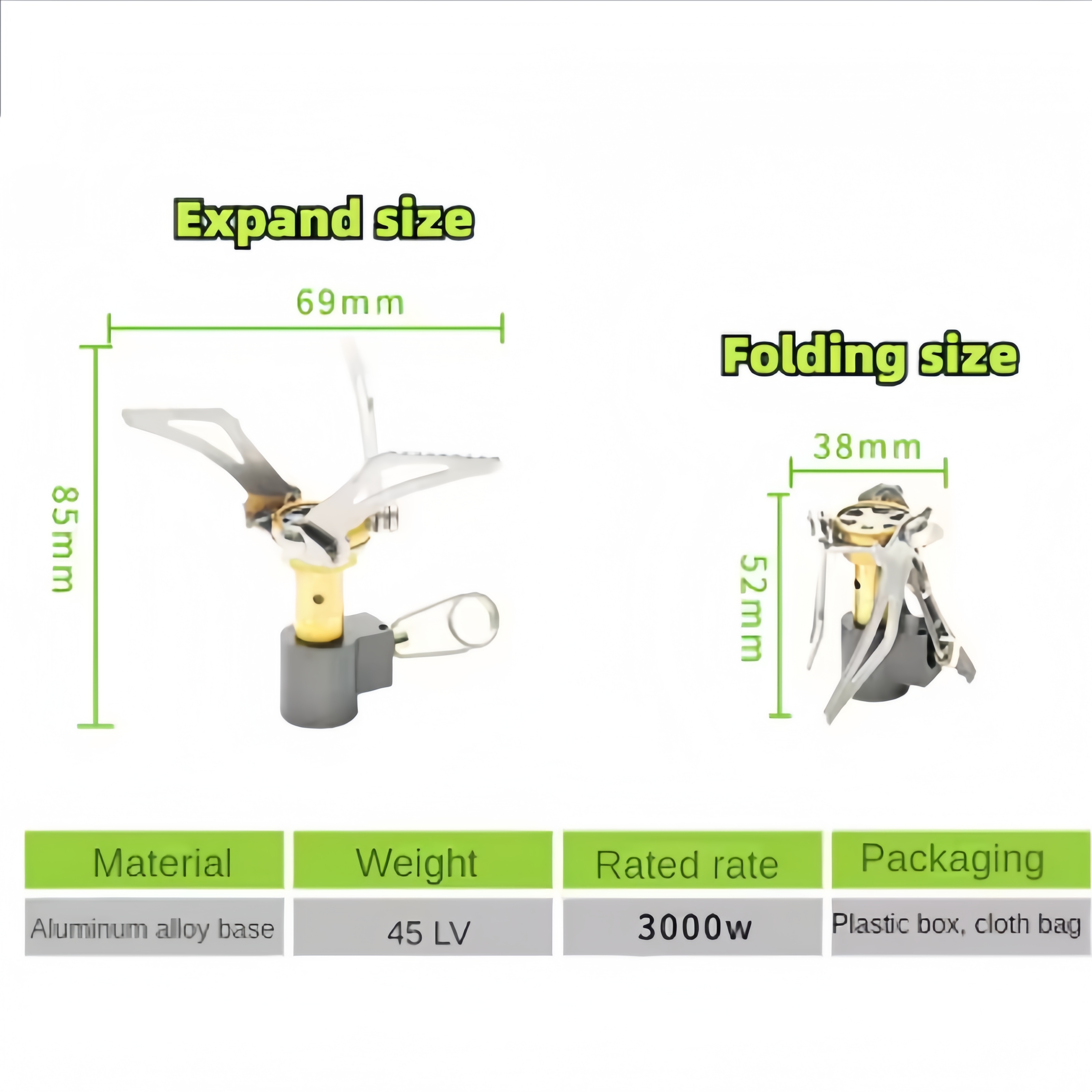 SSS-3000T Titanium Mini Campin - Camping Cooking Gas Stove Portable Tool avis et prix