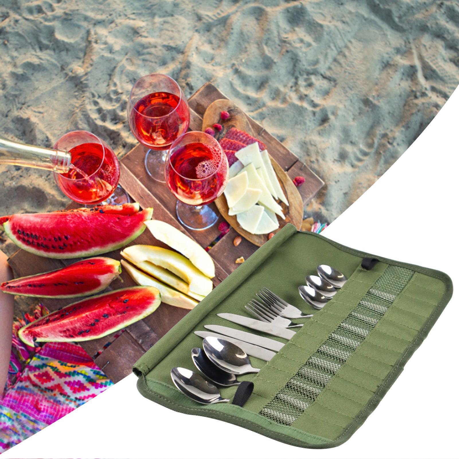 Camping Tableware Roll Bag Kit - Camping Cooking Utensil Roll avis et prix