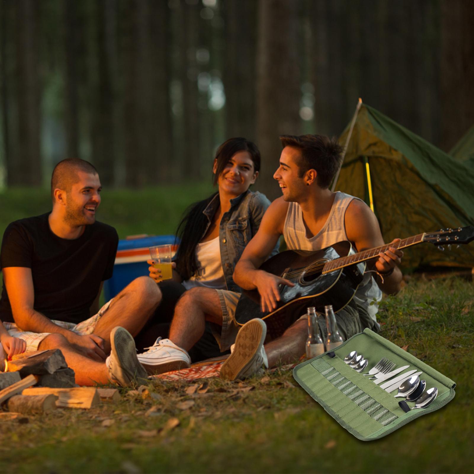 Camping Tableware Roll Bag Kit - Camping Cooking Utensil Roll avis et prix