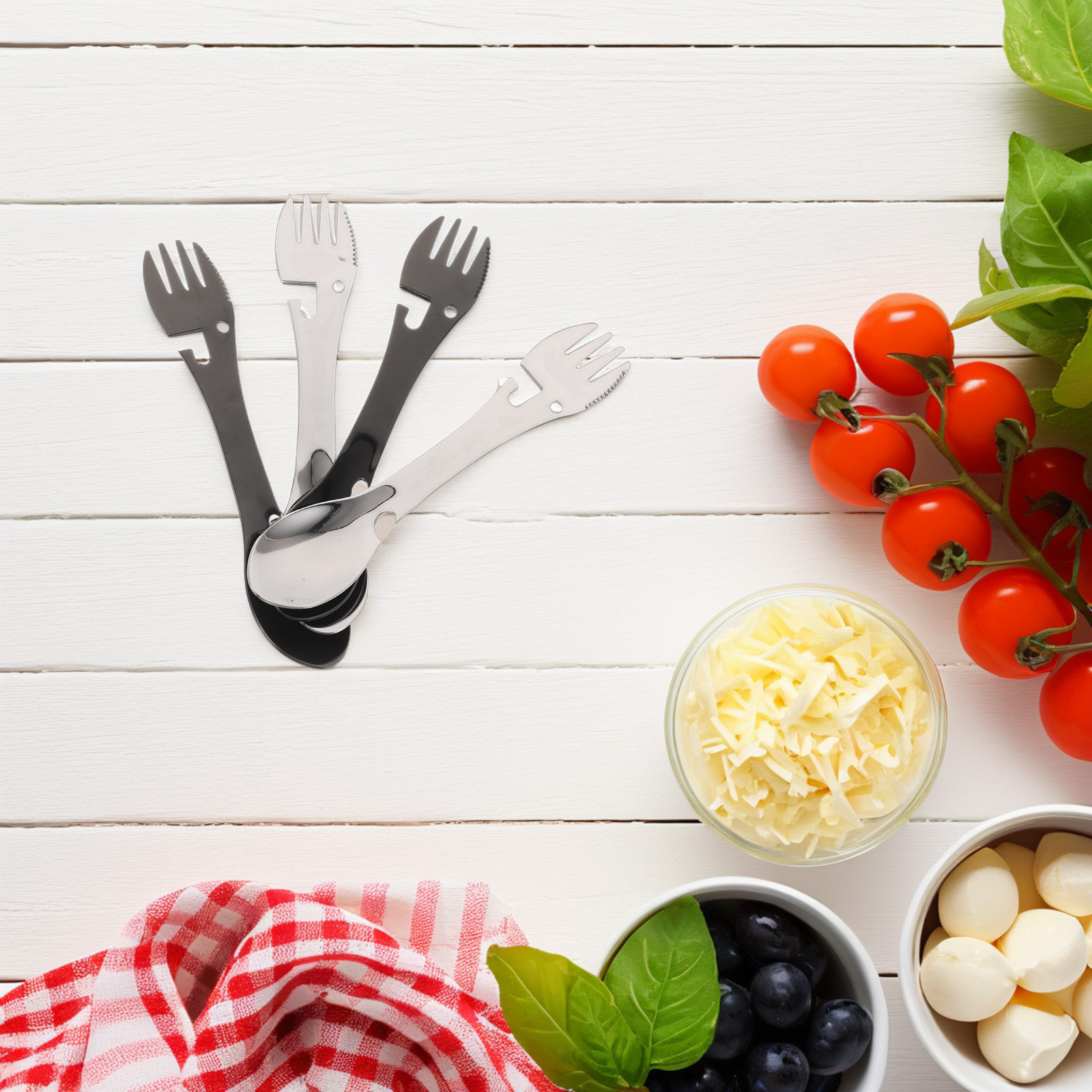 4Pcs Stainless Steel Multifunc - Camp Spork Set avis et prix
