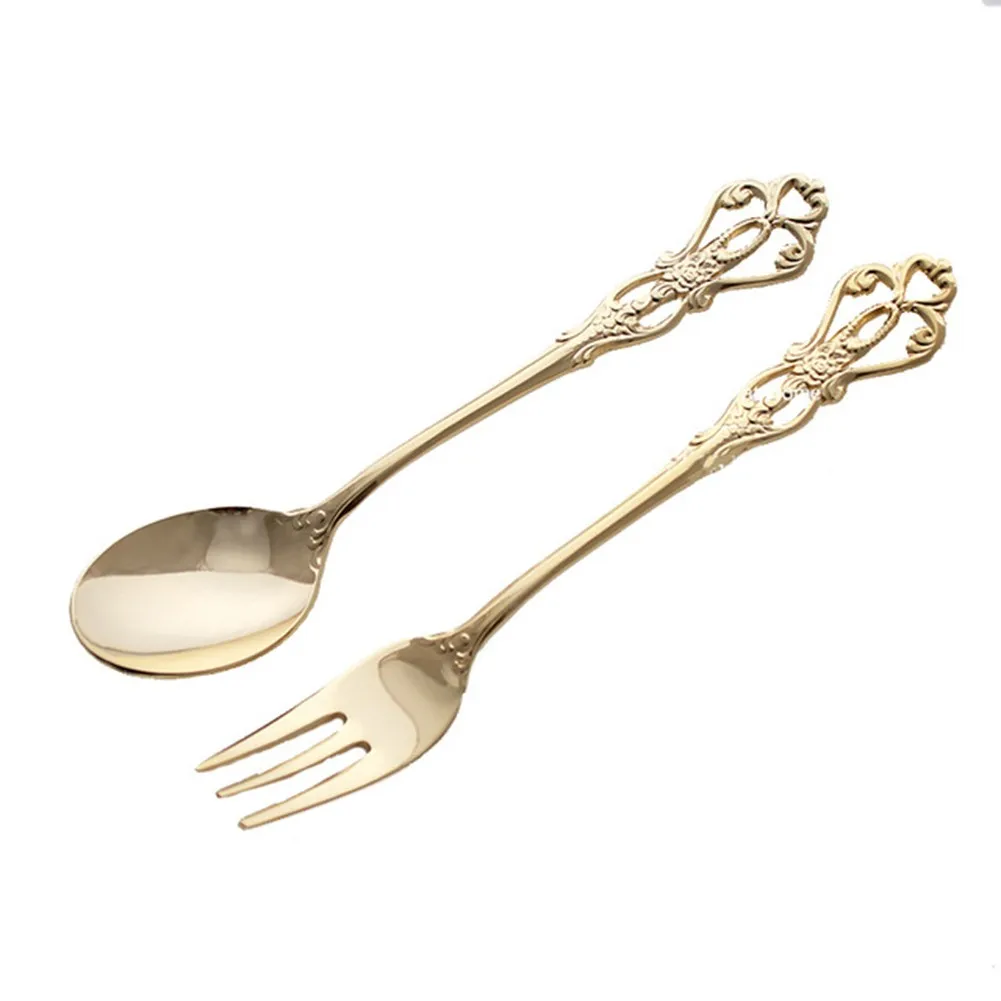 1 Pair Vintage Gold Spoon Fork - Vintage Camping Cooking Set avis et prix