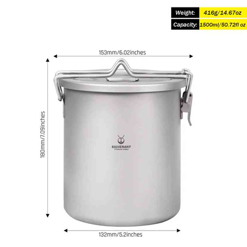 Silverant Camping Titanium Pot - Campfire Cooking avis et prix