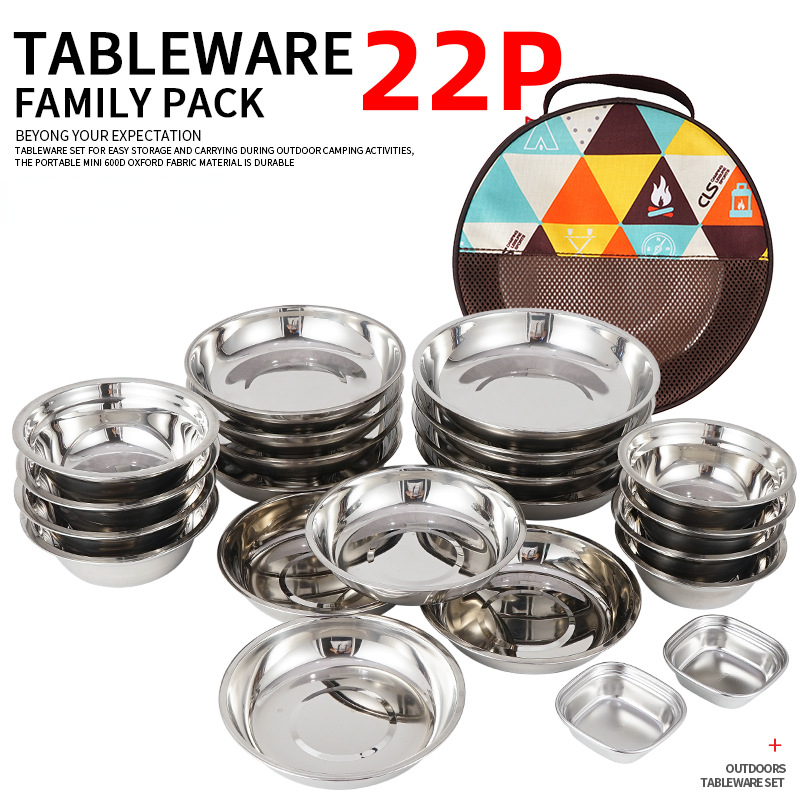 CLS Outdoor Camping 22pcs Dini - Camping Cooking And Dining Set avis et prix