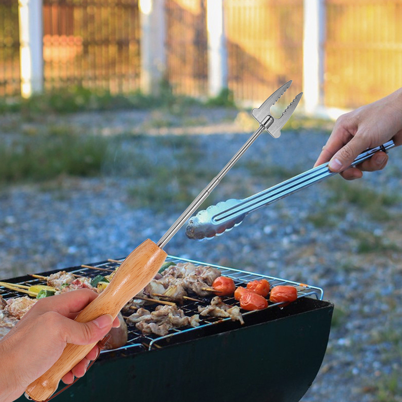 Stainless Steel Extendable Bbq - Campfire Cooking avis et prix