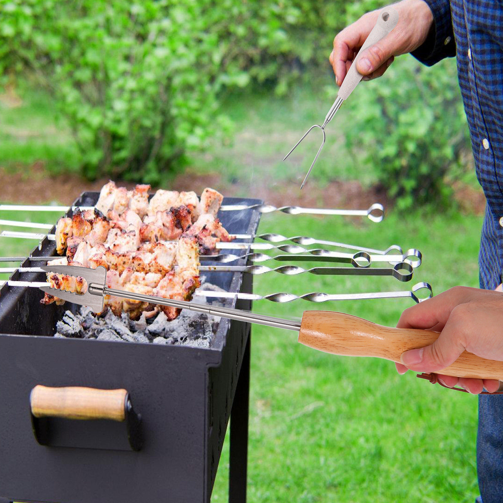 Stainless Steel Extendable Bbq - Campfire Cooking avis et prix