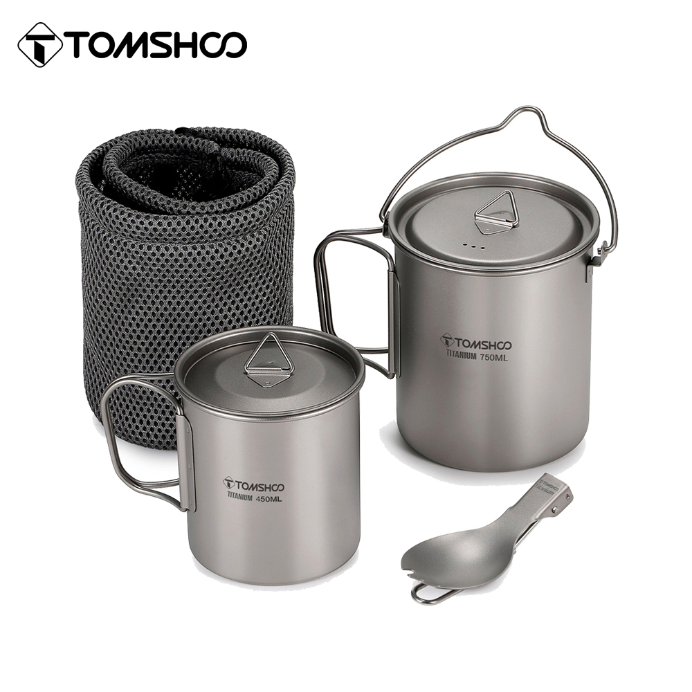 Tomshoo 3 PCS Titanium Cookwar - Camp Spork Set avis et prix