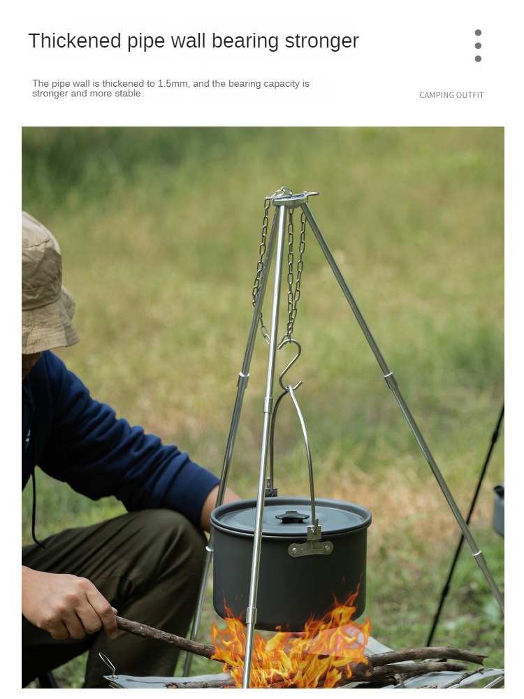 Camping Bonfire Tripod Portabl - Camping Cooking Multi Tool avis et prix