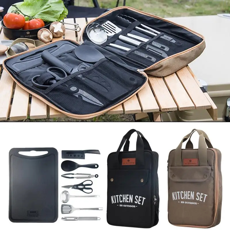 8pcs Camping Kitchen Cookware  - Camping Cooking And Dining Set avis et prix
