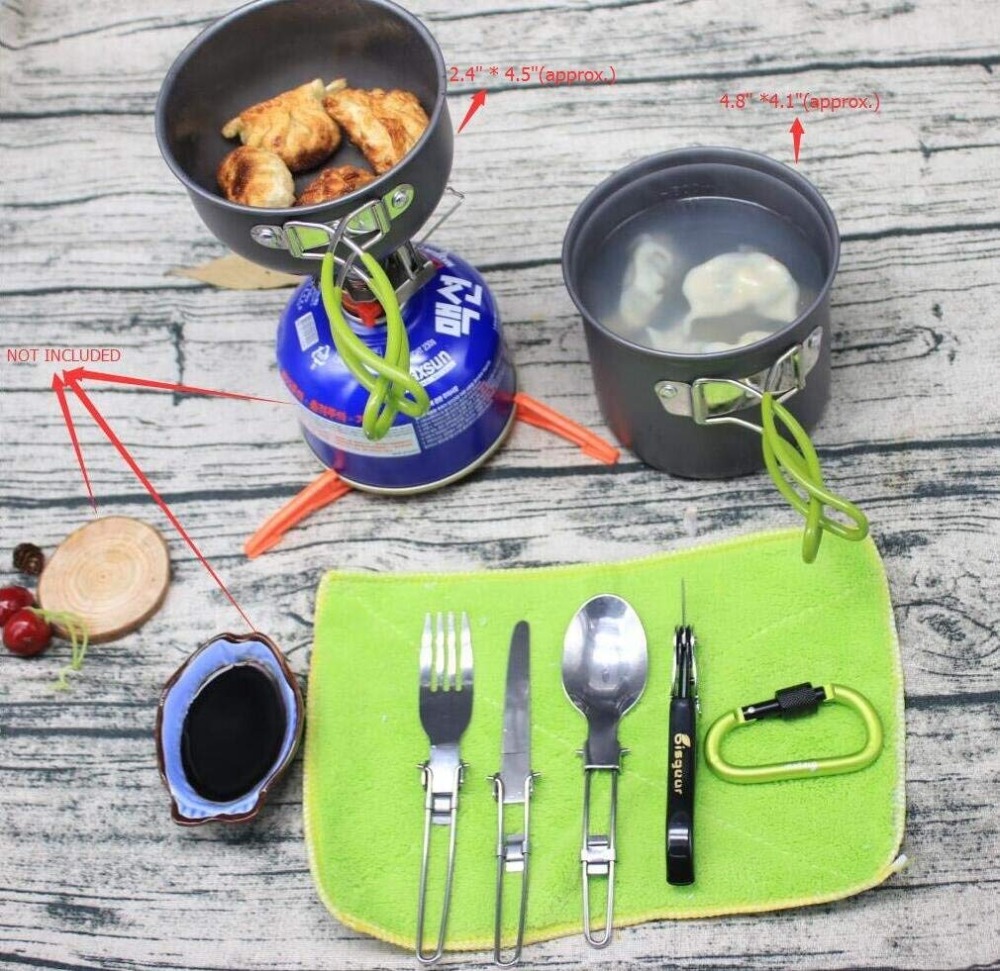 12-17Pcs Camping Cookware Stov - Camp Spork Set avis et prix