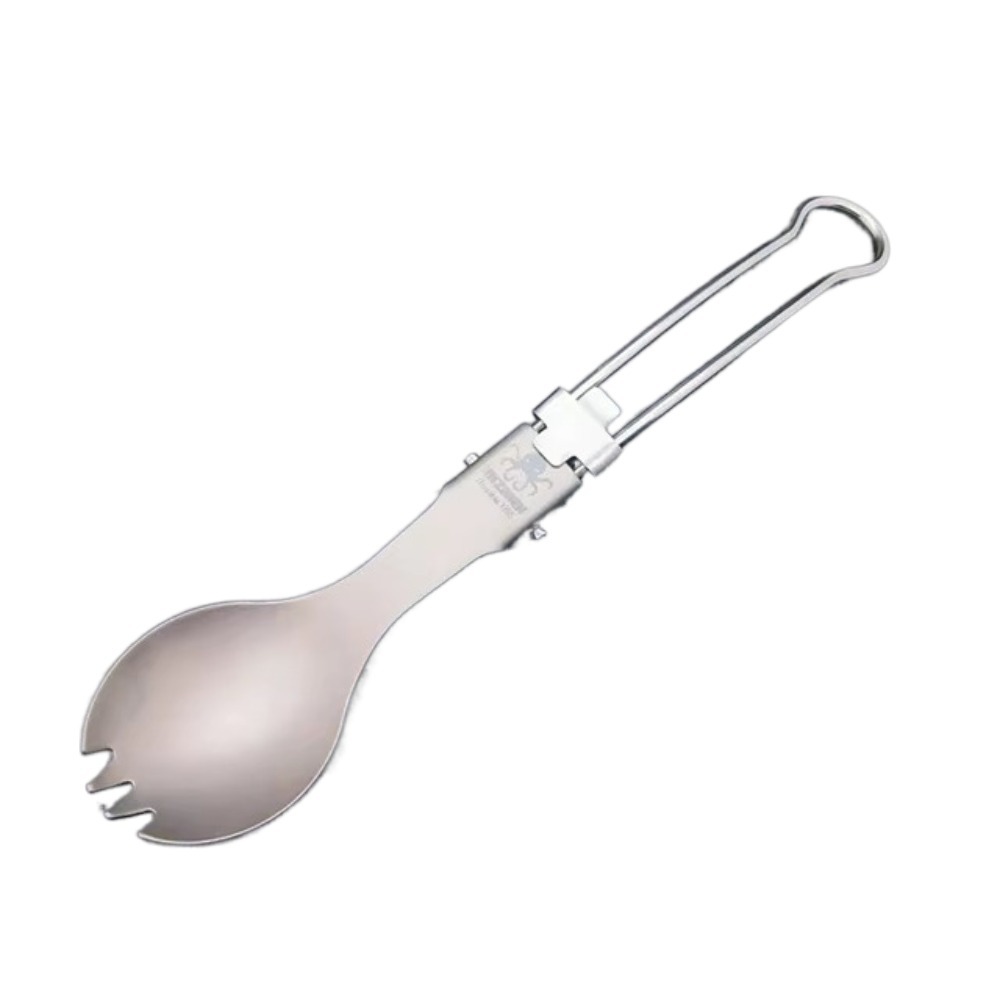 Half Polished Titanium Folding - Camp Spork Set avis et prix