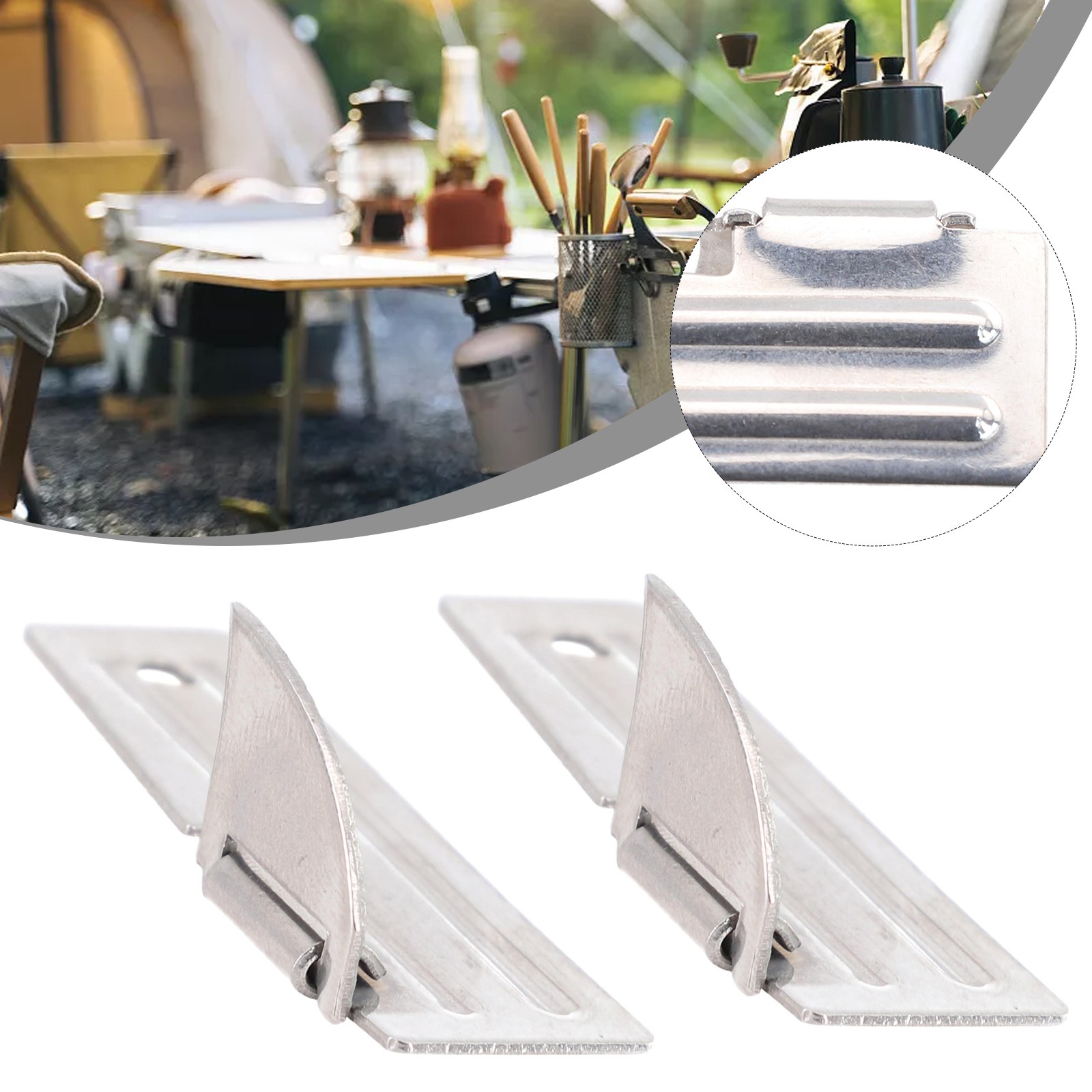 2pcs Stainless Steel Mini Fold - Camping Cooking Utilities avis et prix