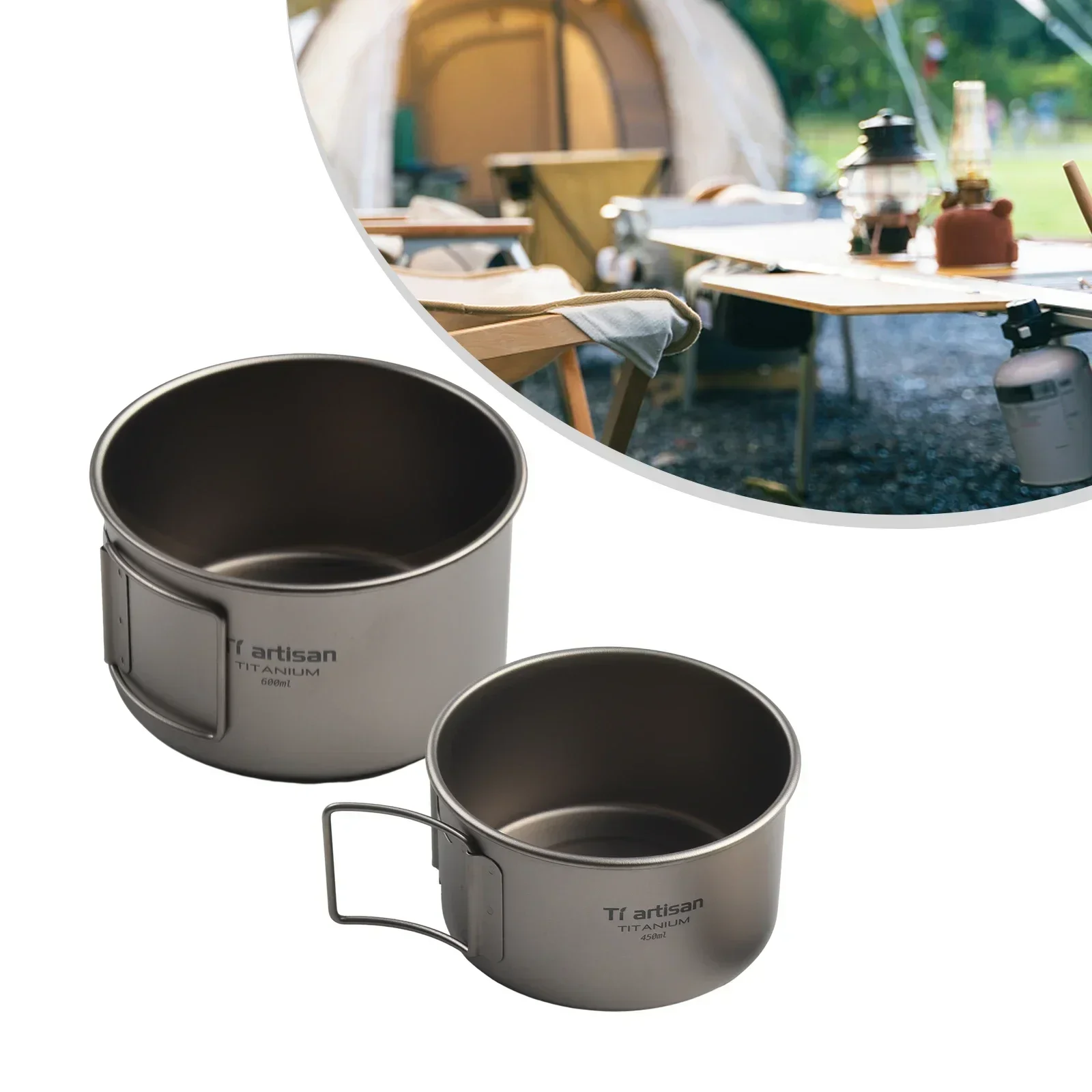 Titanium Bowl With Folding Han - Camping Cooking Handle avis et prix