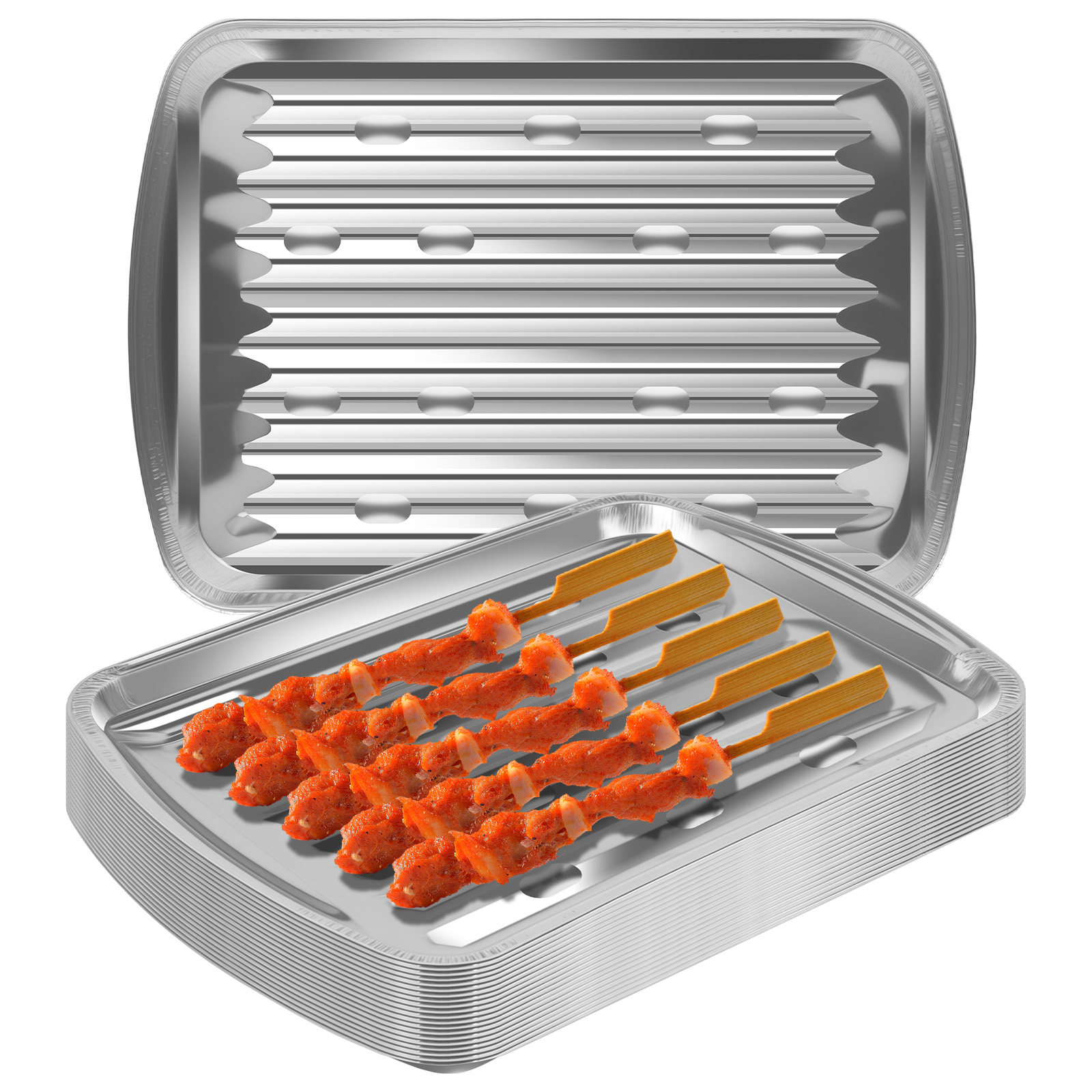 Aluminum Foil Trays Non-Stick  - Camping Cooking Bbq avis et prix