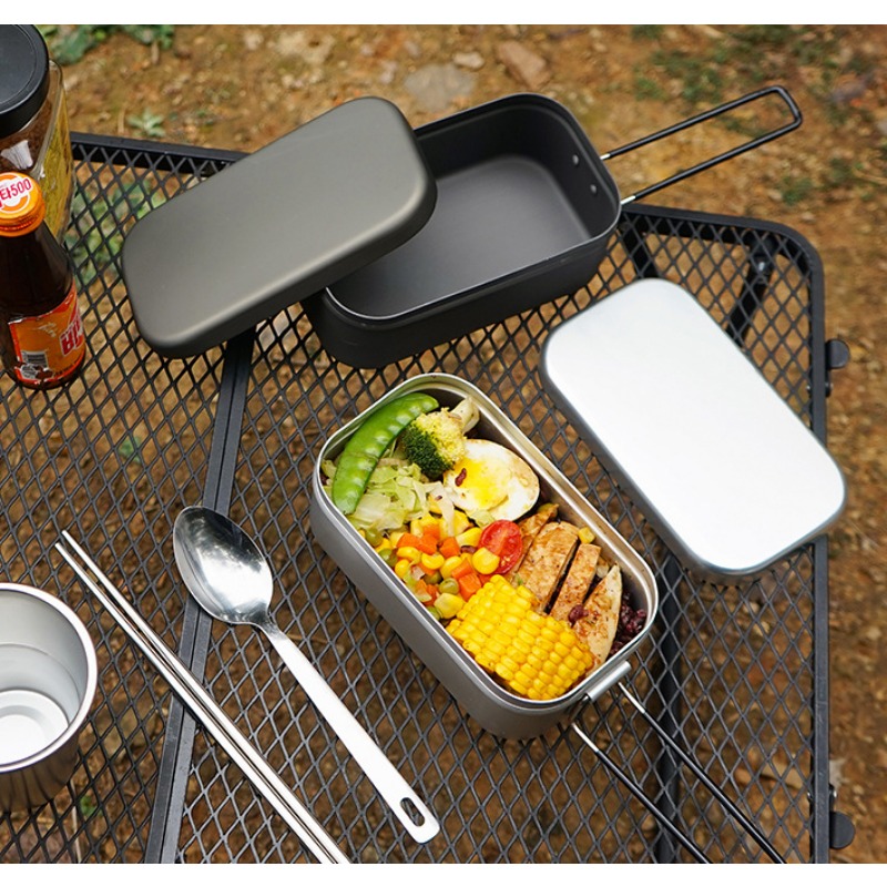 1PC Outdoor Aluminum Lunch Box - Camping Cooking Flame avis et prix