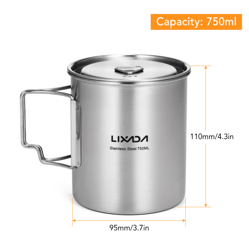 Lixada 750ml Cup Outdoor Stain - Camping Cooking Handle avis et prix