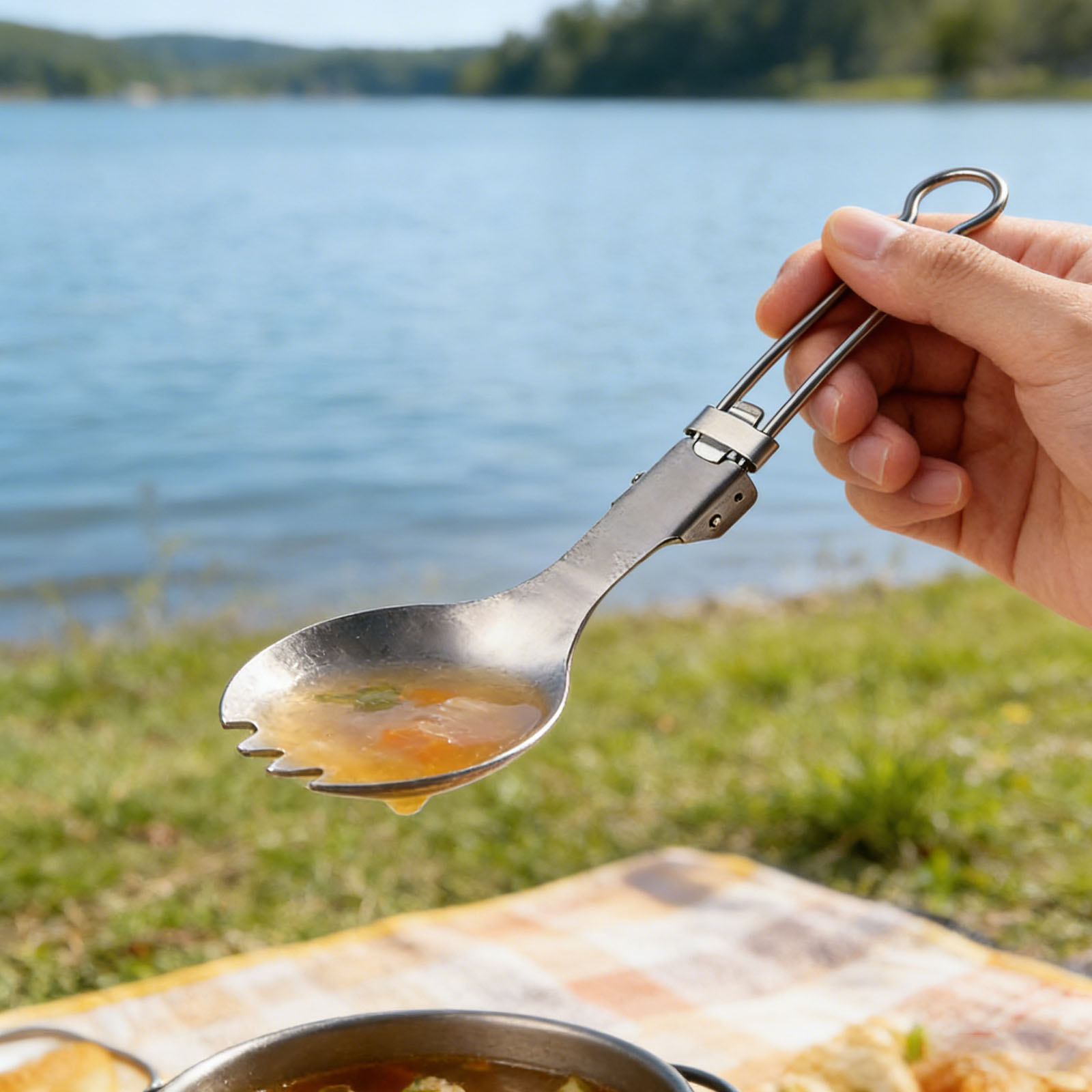 Titanium Foldable Cutlery Set  - Camp Spork Set avis et prix