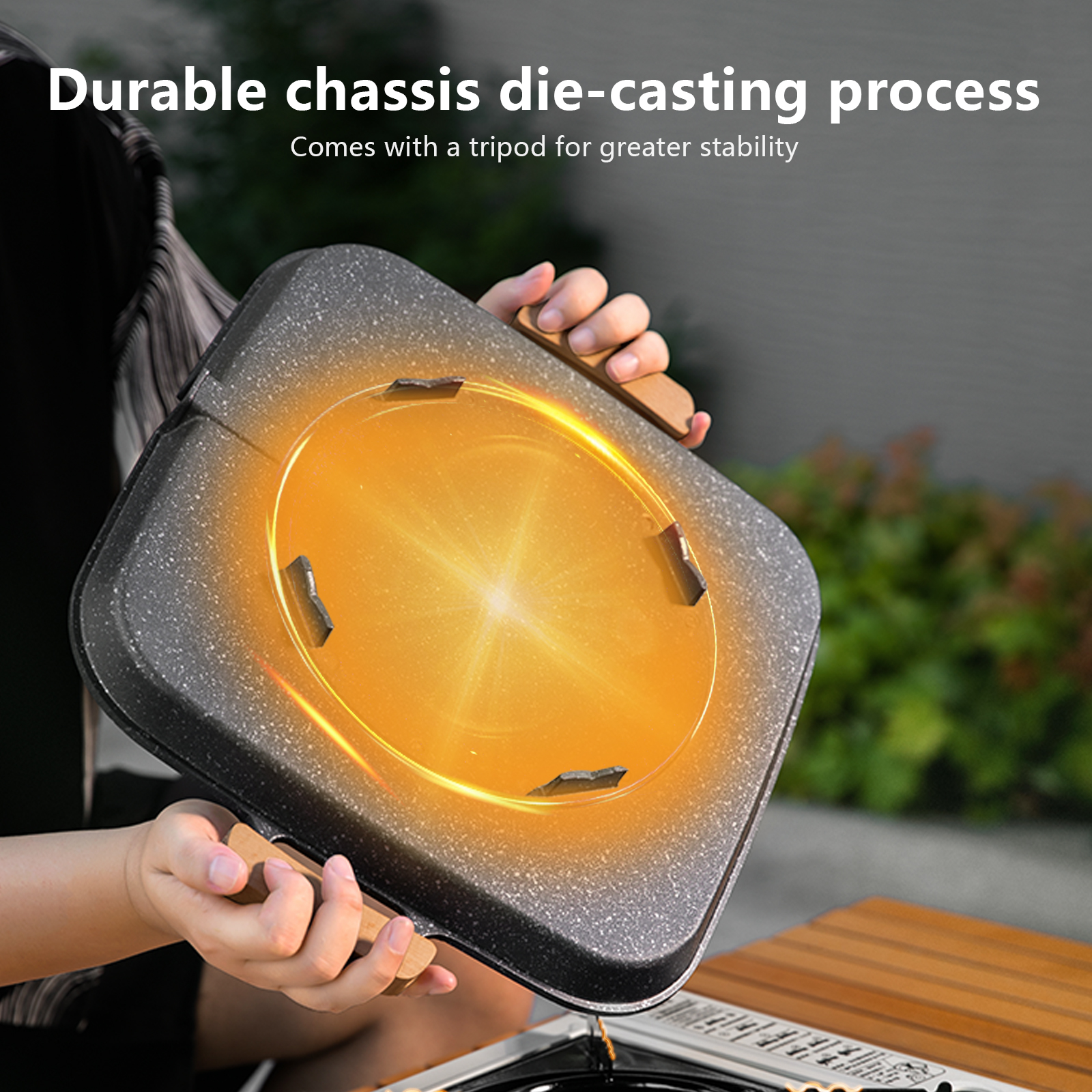 BISINNA Square BBQ Grill Pan N - Camping Cooking Griddle avis et prix