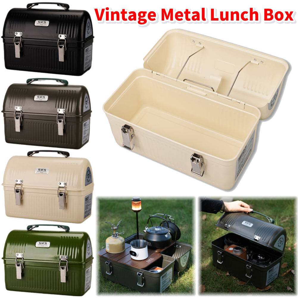 Vintage Metal Lunchbox 9.4L Ef - Camping Cooking Box avis et prix