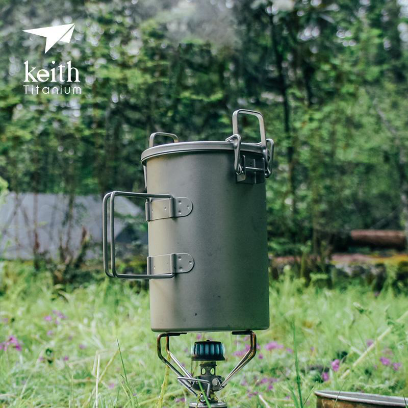 Keith Titanium Cooking Pot Wit - Camping Cooking Handle avis et prix