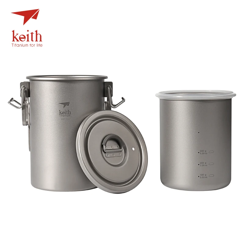 Keith Titanium Cooking Pot Wit - Camping Cooking Handle avis et prix