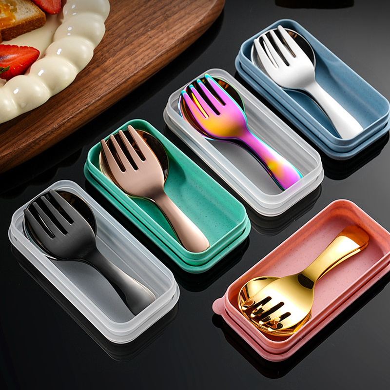 2Pcs Portable Spoon Fork Cutle - Japan Camping Cooking avis et prix