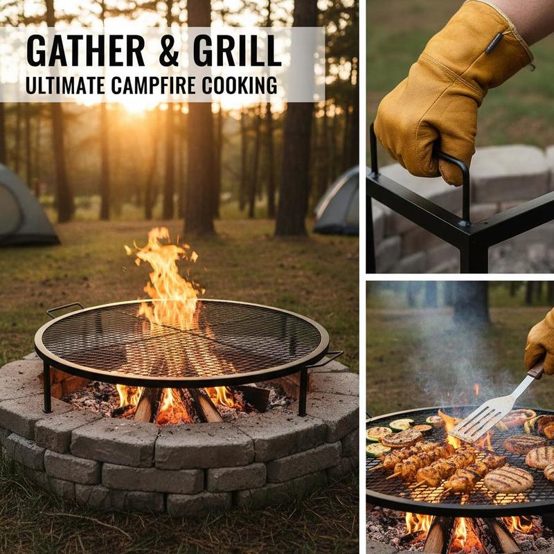 Black Round Cooking Grid 36 In - Campfire Cooking avis et prix