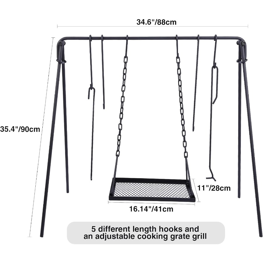 REDCAMP Swing Campfire Grill S - Campfire Cooking avis et prix
