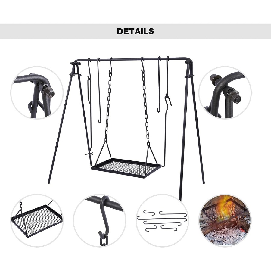 REDCAMP Swing Campfire Grill S - Campfire Cooking avis et prix