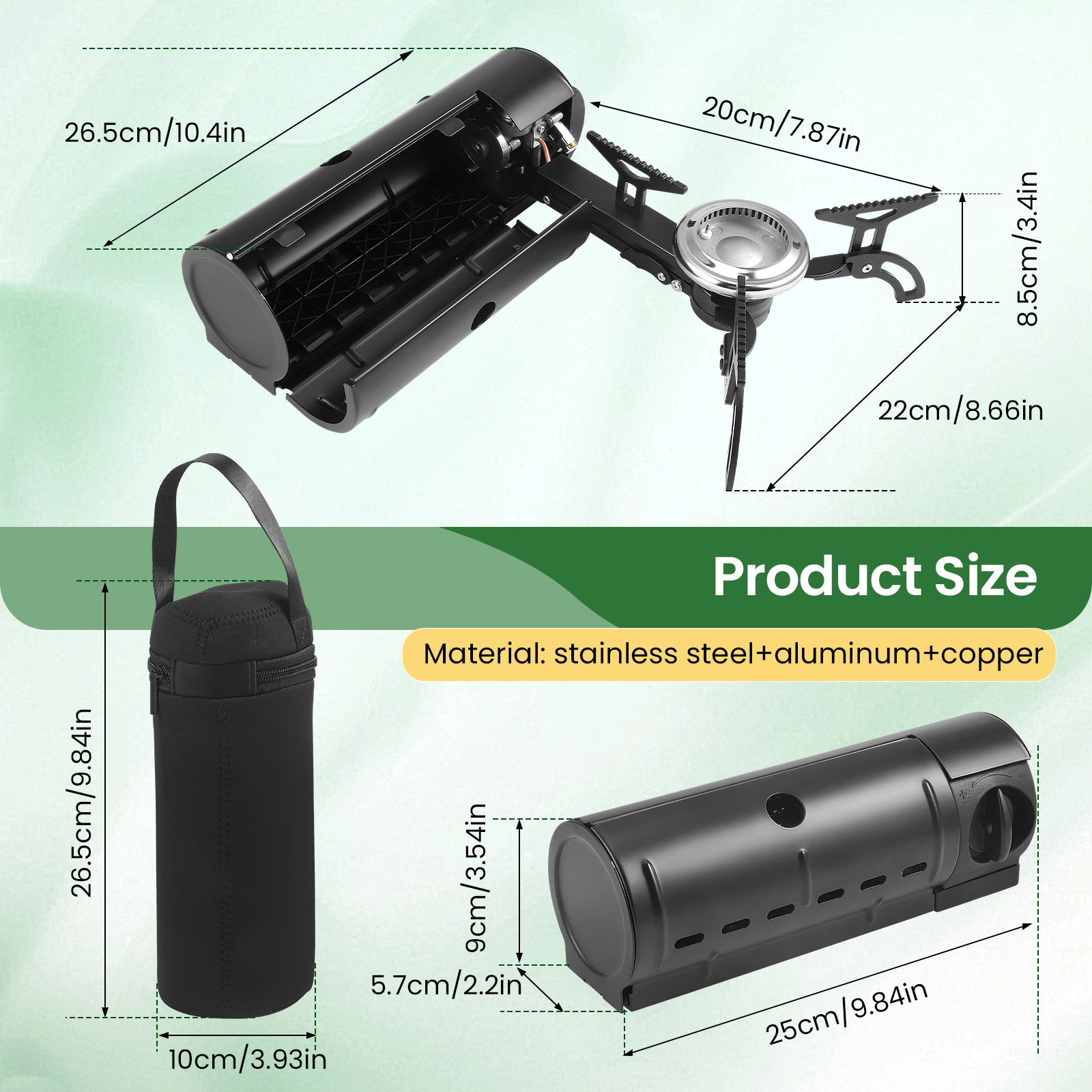 2800W Portable Folding Stove C - Camping Cooking Gas Stove Portable Tool avis et prix