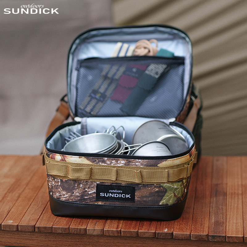 1 black/brown/Army green/camo  - Camping Cooking Utensil Organizer avis et prix