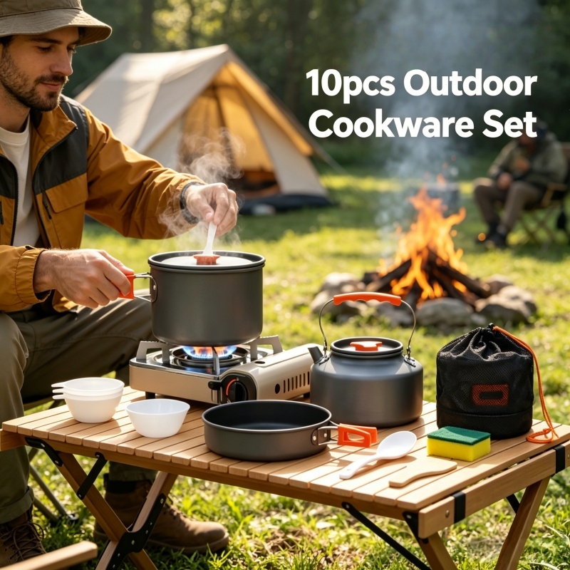 Camping Cookware Set Outdoor P - Camping Cooking And Dining Set avis et prix