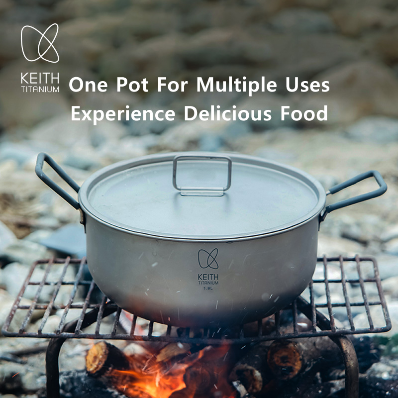 KEITH 1.8L Pure Titanium Cooki - Camping Cooking Handle avis et prix