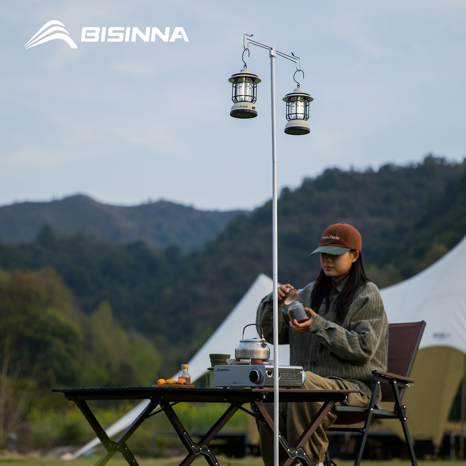 BISINNA Camping Lantern Stand  - Campfire Cooking avis et prix
