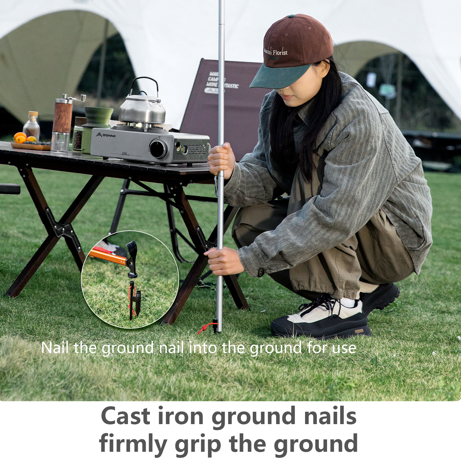 BISINNA Camping Lantern Stand  - Campfire Cooking avis et prix