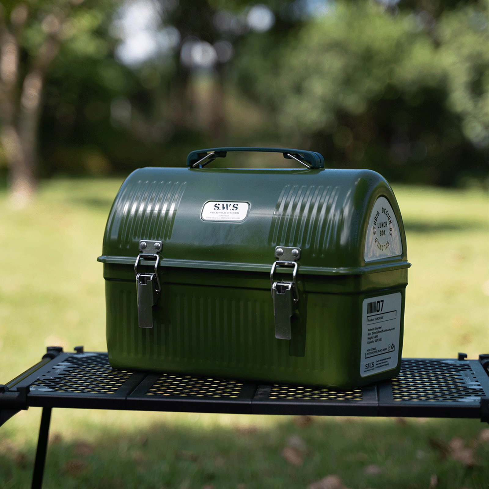 9.5L Vintage Metal Lunch Box w - Camping Cooking Box avis et prix